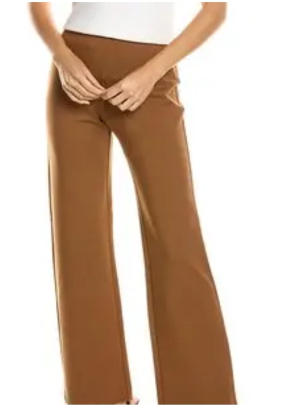 Elie TahariOdette Relaxed Pants Wide Leg Dress Pants in Camel Brown